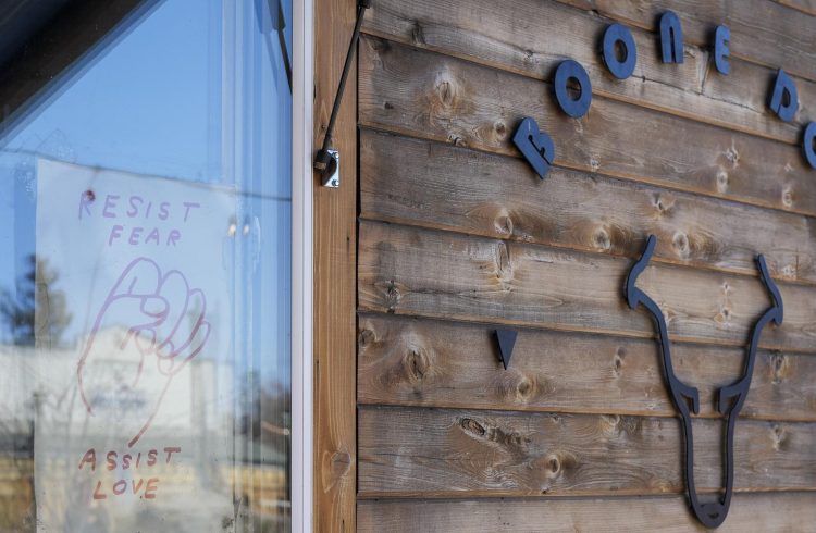 food truck with Boone dog sign
