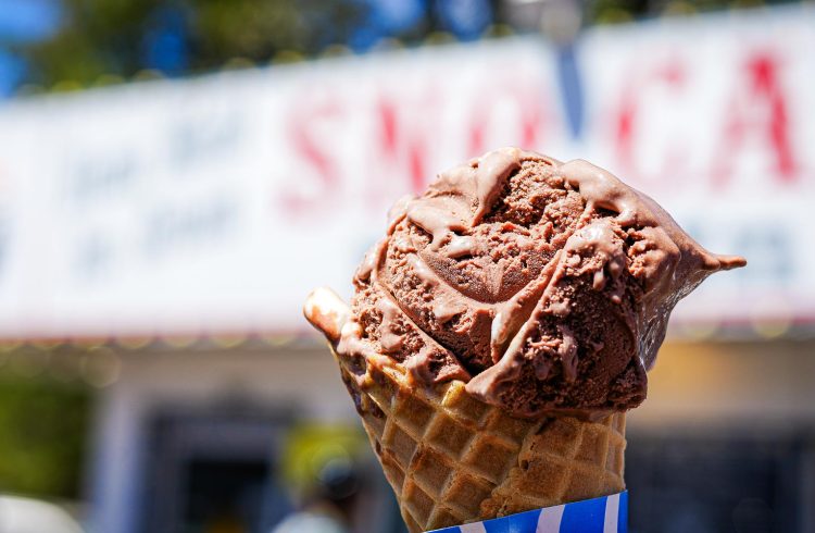 chocolate ice cream cone