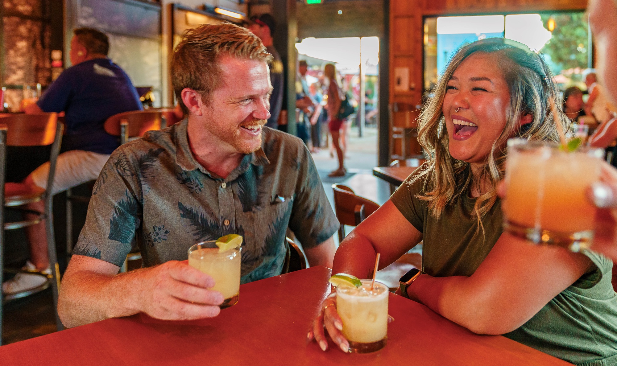 couple having cocktails