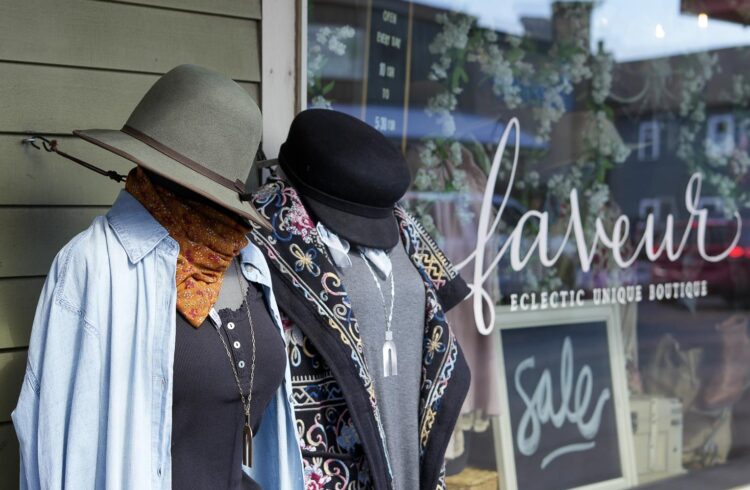 boutique clothing shop with outdoor display