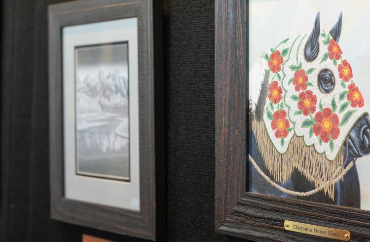 artwork display inside a gallery