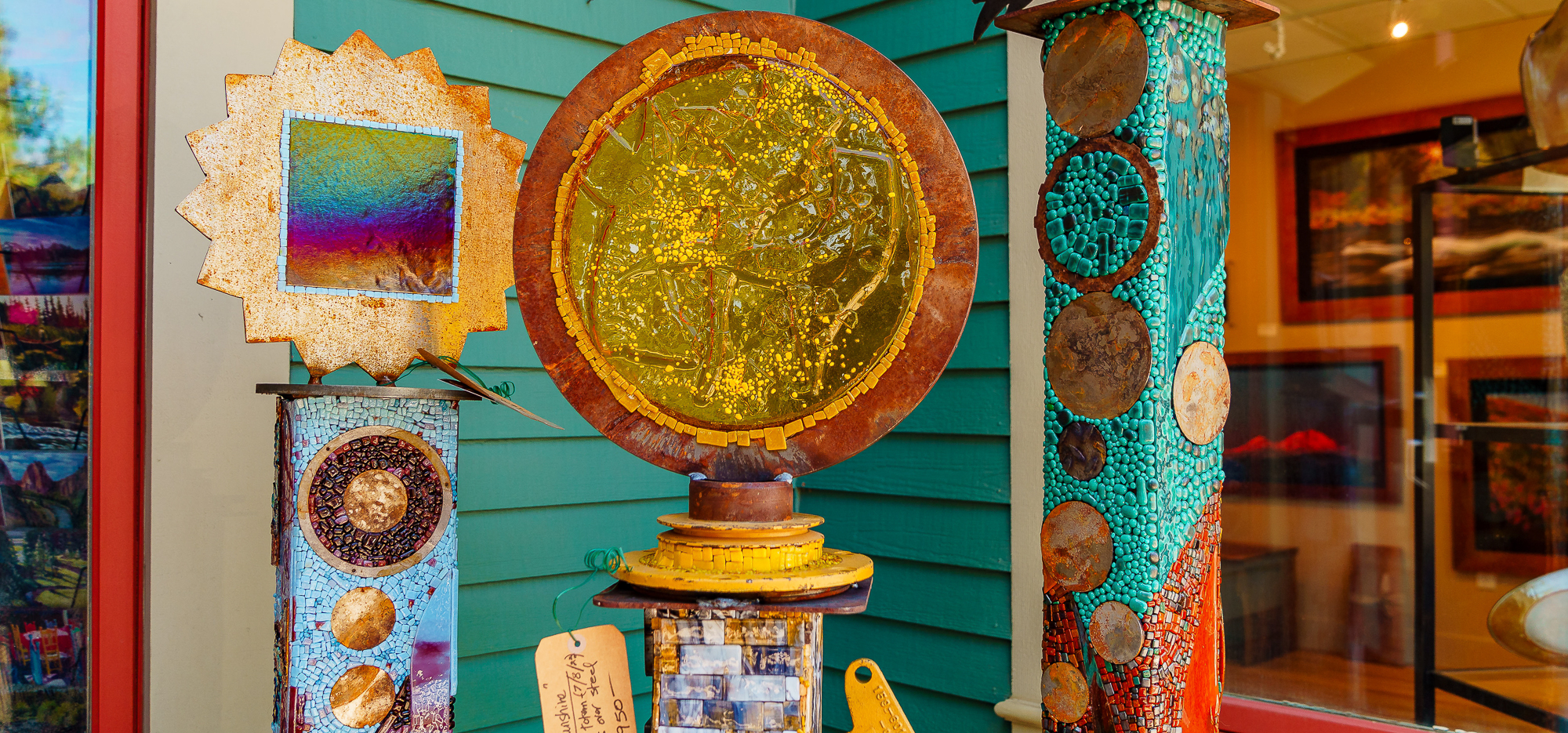 Outdoor art at Hood Avenue Art gallery